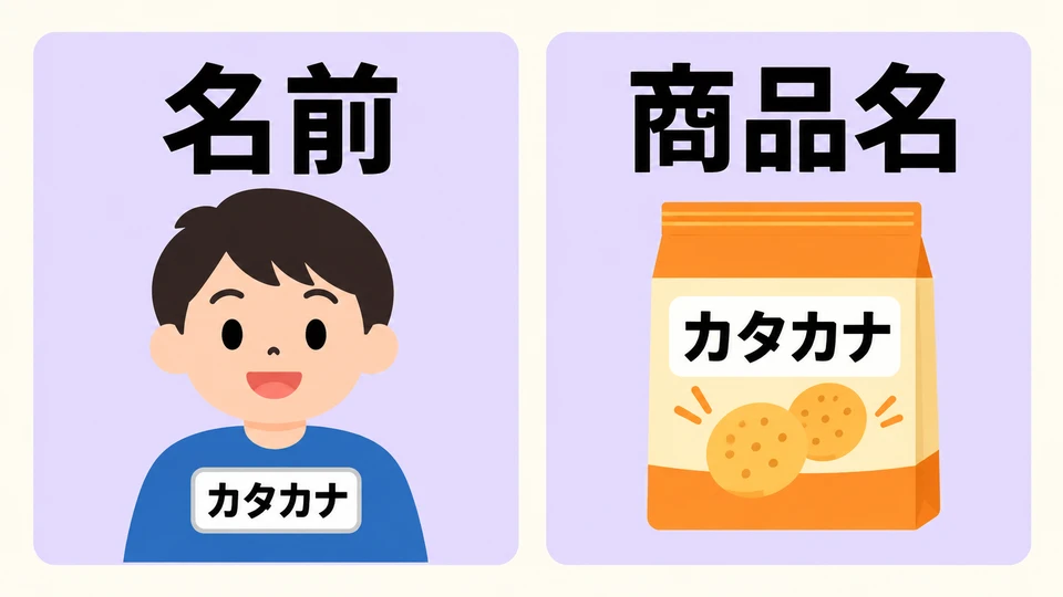 Auch Namen ausländischer Personen und Produktnamen stehen oft in Katakana. Achte dabei zuerst auf die Formen der Zeichen.