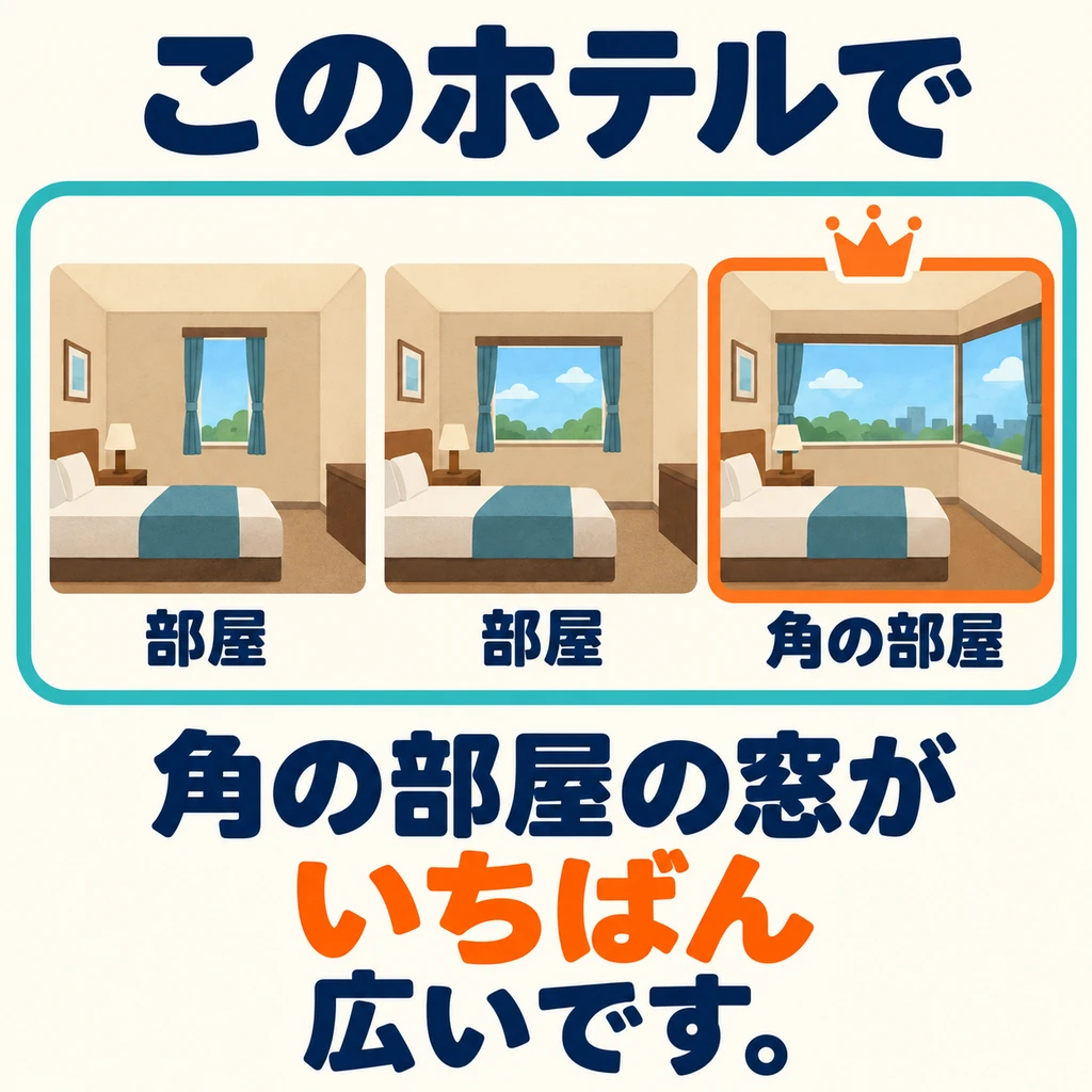 ¿Quieres una habitación con la ventana más ancha? Compara las ventanas de la imagen y elige la más ancha.