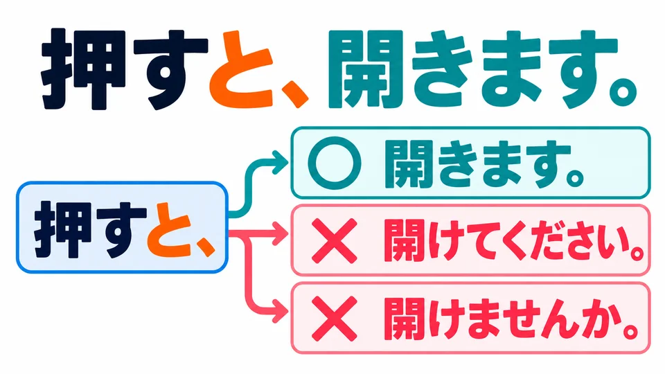 The second clause states the result. In this use, 「と」 is generally not followed by a request or invitation.