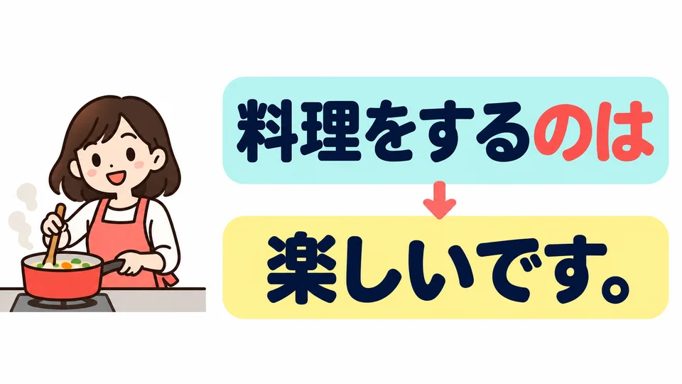 「のは」也能單獨說明一個動作，不一定要把兩個動作放在一起比較。