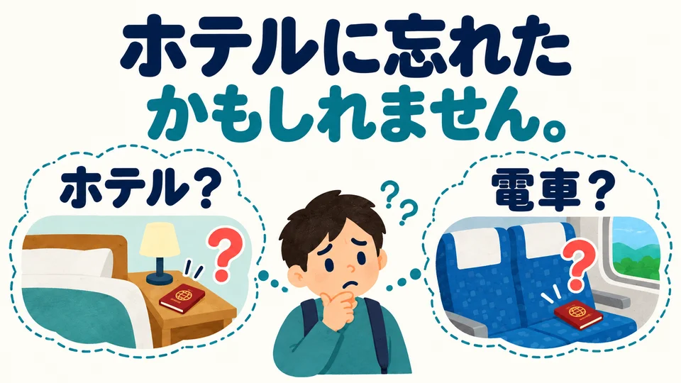 Saying “I may have left it at the hotel” still leaves the train as a possibility. This expression does not mean it is confirmed.