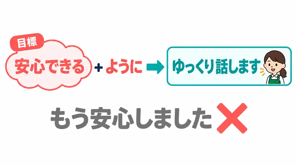 This expresses the purpose of the action. It does not mean the goal has already been reached or an accident has already happened.