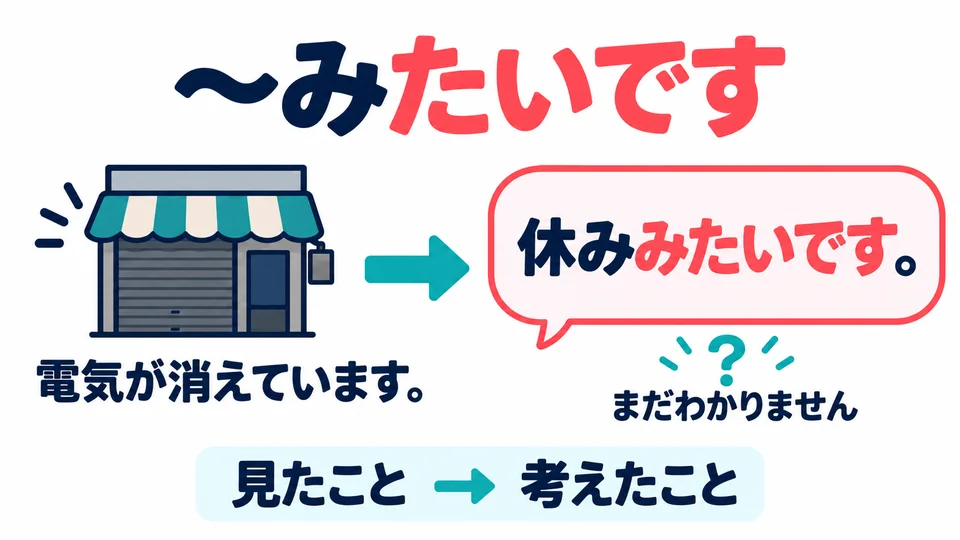 It means “it looks like” or “it seems.” This is a judgment based on clues; the facts are not yet confirmed.