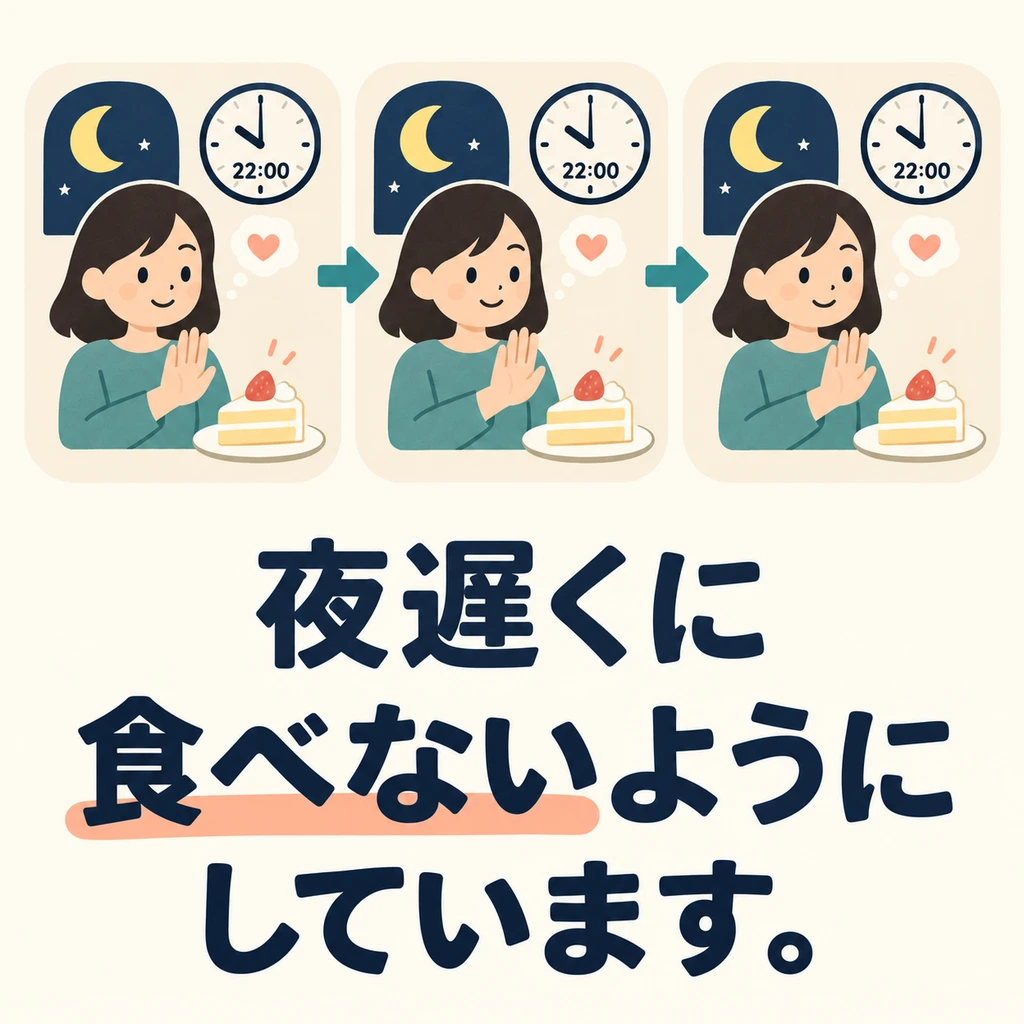 看图:他每晚都提醒自己,尽量不在很晚的时候吃东西。