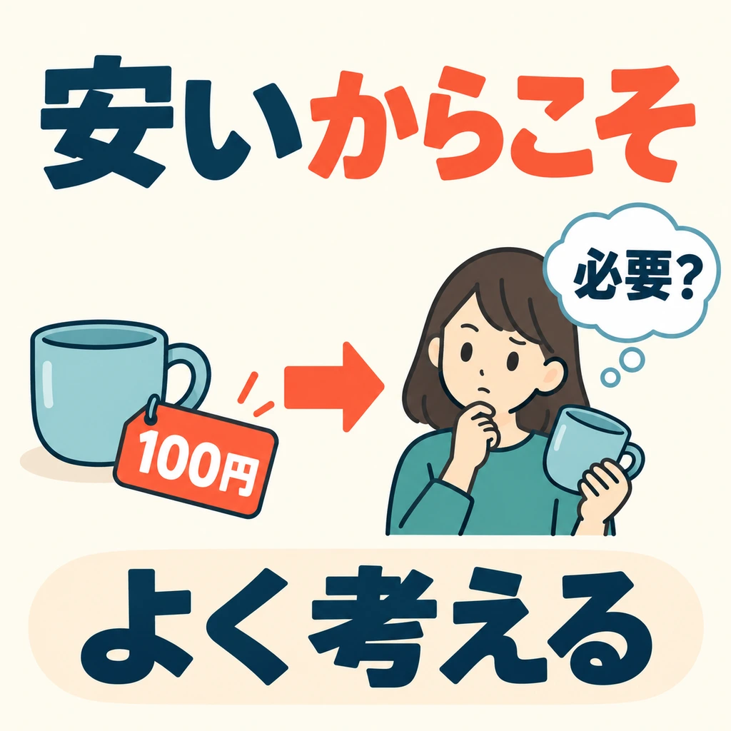 便宜就马上买吗?「からこそ」强调:正因为便宜,才更要认真考虑。