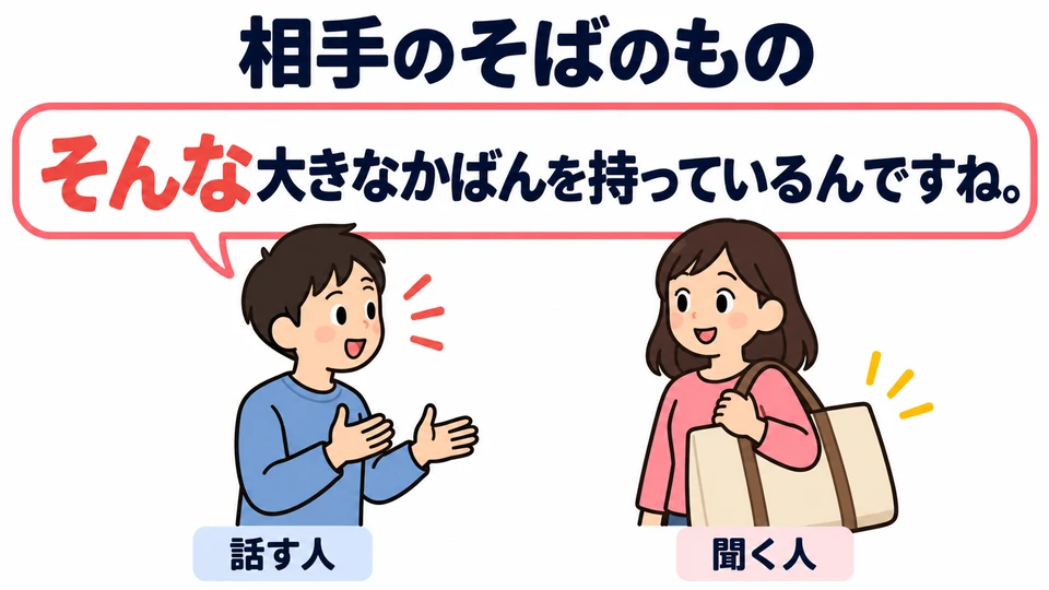「そんな」 can also describe things of that kind near the listener. It depends on the speaker’s viewpoint.