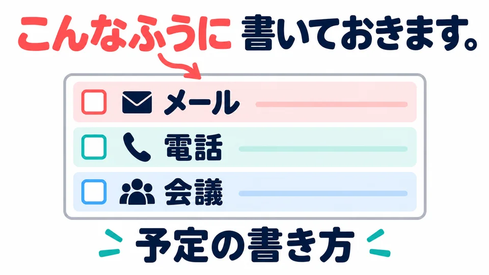 In the first sentence, こんなふうに refers to the way the schedule is written. The focus is on how to write it, not which notebook to use.