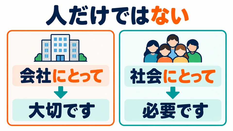 The noun can also refer to a company, society, or another entity. The judgment is made from that entity’s standpoint.