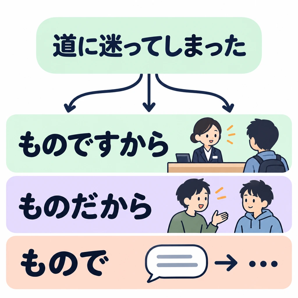 All three expressions explain a reason. 「ものですから」 is polite; 「ものだから」 is more casual.