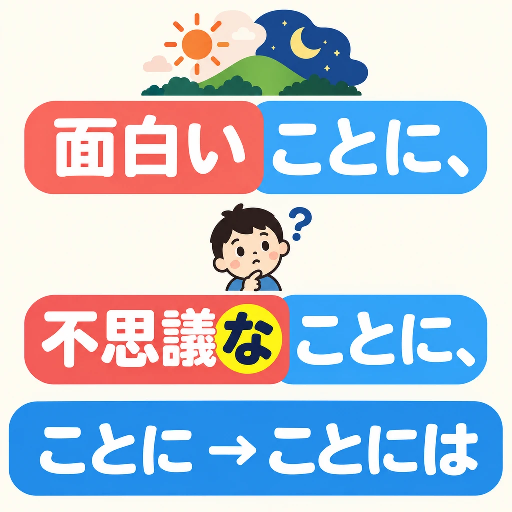 Hänge 「ことに」 direkt an ein い-Adjektiv. Bei einem な-Adjektiv bleibt 「な」 davor stehen.