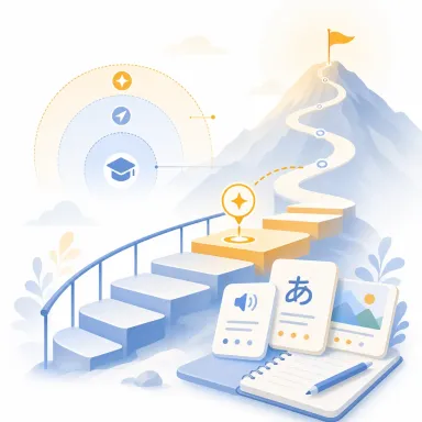 Growth illustration of a learner moving toward a slightly higher goal