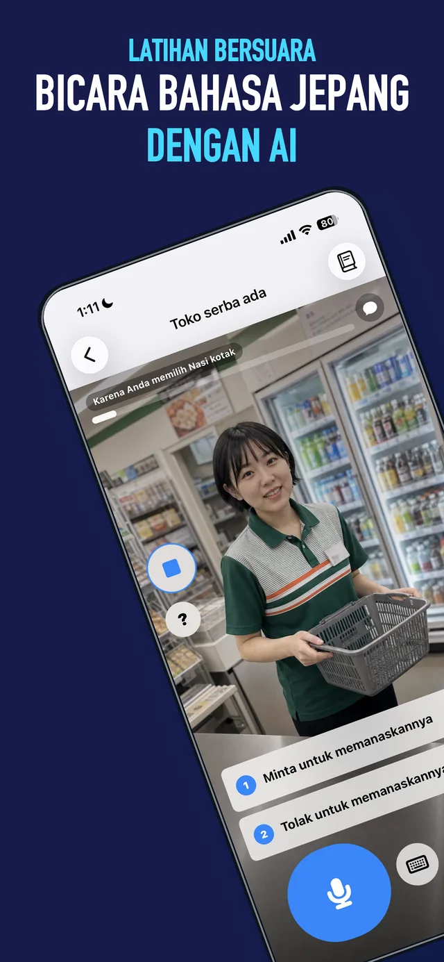 Kuis tata bahasa dan berbicara JPEdLab di aplikasi iOS